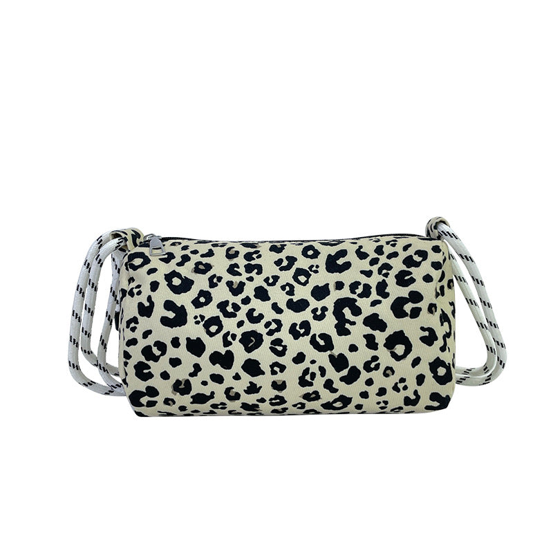 Wholesale Leopard Cow Print Canvas Shoulder Messenger Bag